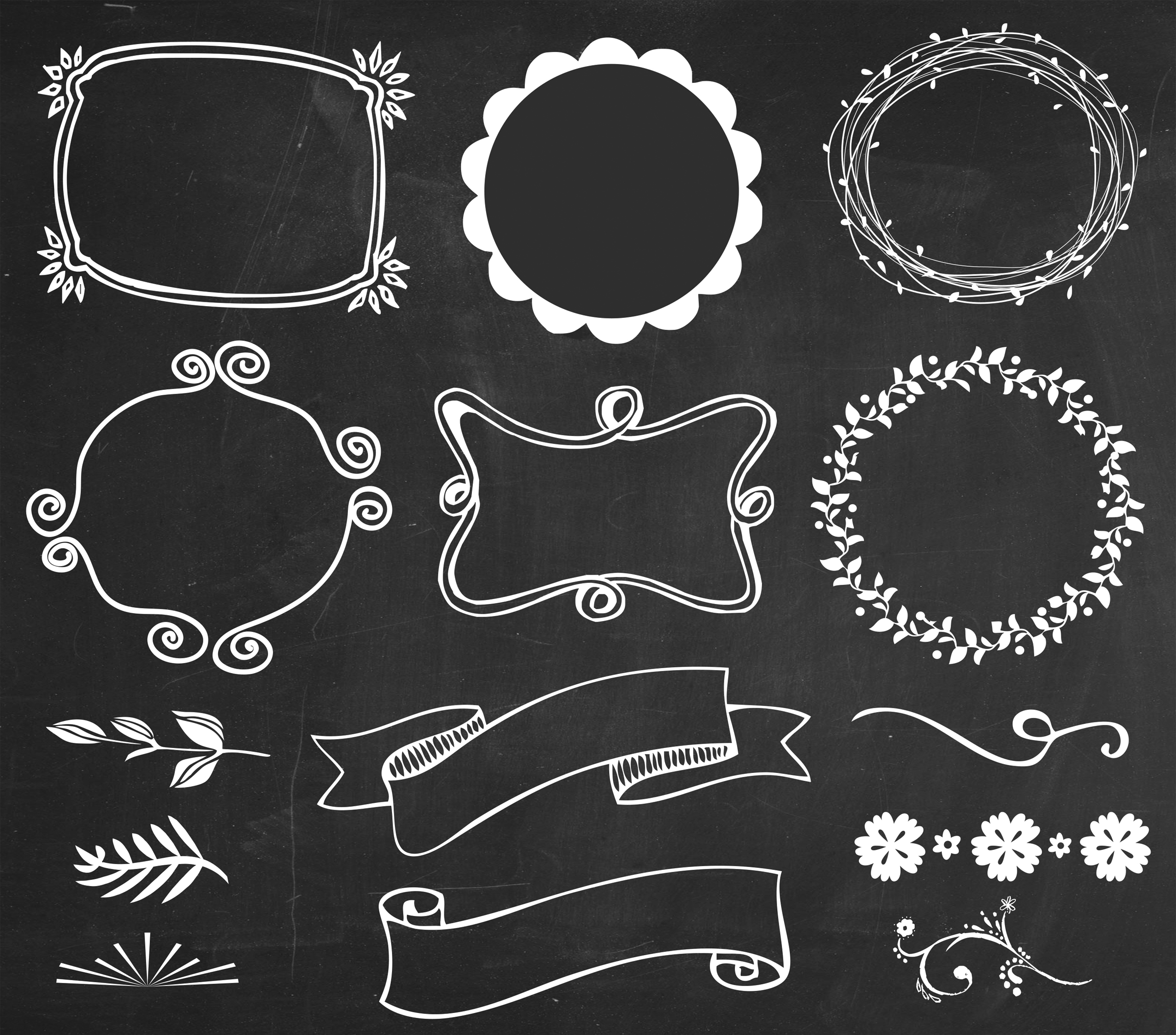 12 for "Wings of Love" Chalkboard Overlays + BONUS Frames/Design